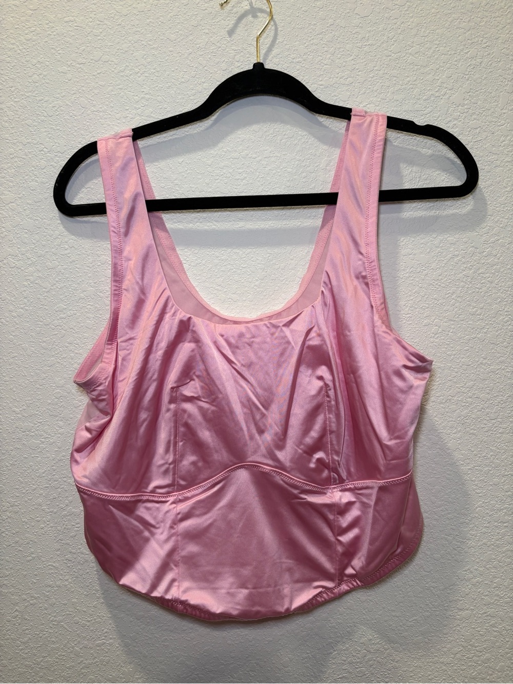 🩷 Colsie Pink Sheer Mesh Crop Tank Top 2X